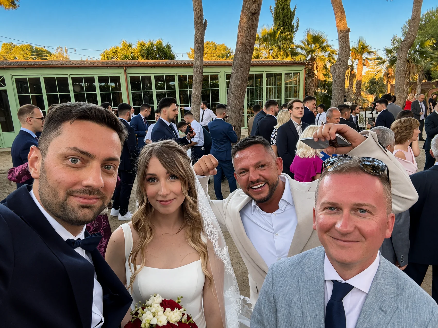 The real wedding where the JoinOurDay team first used the app with guests, retouched for light and colour
